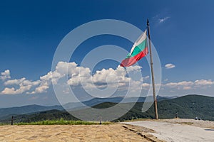 Flag of Bulgaria at the Liberty Memorial on Shipka Peak, Bulgar