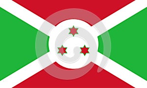 Flag of Burundi vector illustration