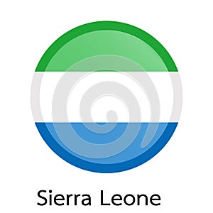 Vector flag button series - Sierra Leone photo