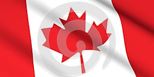 Flag of Canada canadian 3D