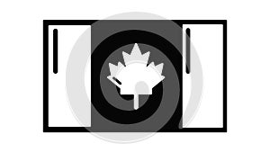 Flag canada icon animation