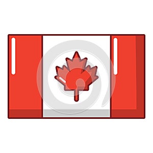 Flag canada icon, cartoon style