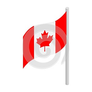 Flag of Canada icon, isometric 3d style