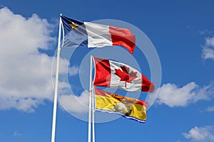 Flag of Canada, New Brunswick and acadians people