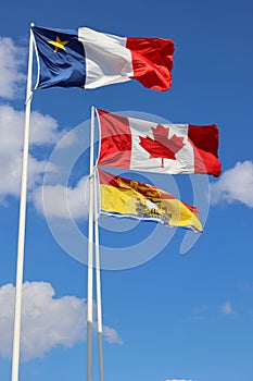 Flag of Canada, New Brunswick and acadians people