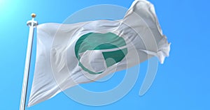 Flag of the capital and city of Nagano, Japan. Loop