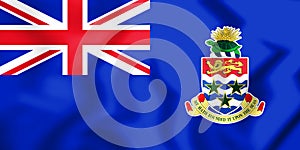 Flag of the Cayman Islands. 3D Illustration.
