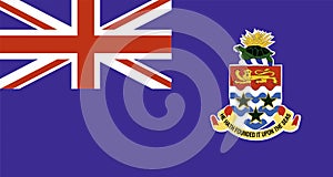 Flag of Cayman Islands. Official symbol of Cayman Islands