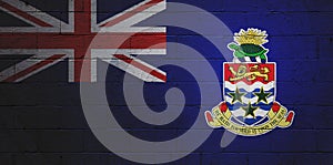 Flag of the Cayman Islands painted on a wall