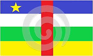 The flag of Central African Republic