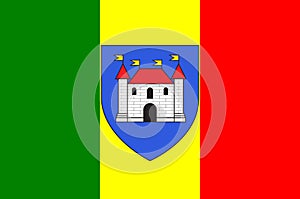 Flag of Chateauroux in Indre of Centre-Val de Loire, France