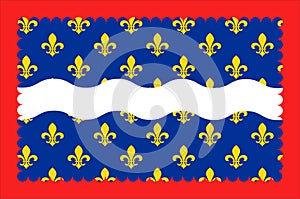 Flag of Cher in Centre-Val de Loire, France