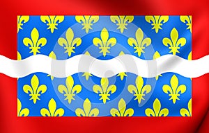 Flag of Cher Department, France.
