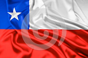 The Flag of Chile Rippled