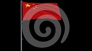 Flag of China, 4k prores 4444 footage with alpha transparency