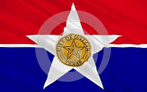 Flag of City Dallas in Texas, USA