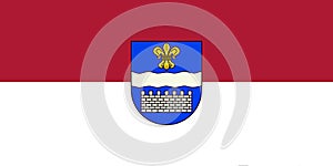 Flag of the city of Daugavpils. Latvia