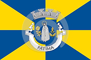 Flag of the city of Fatima. Portugal