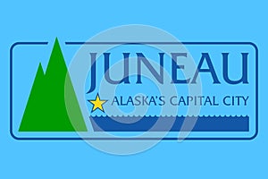Flag of the city of Juneau. Alaska. USA