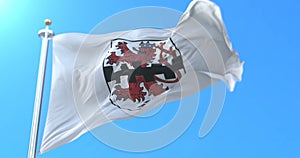 Flag of the city of Leverkusen in North Rhine-Westphalia, Germany. Loop