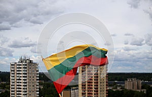 Flag, city, tricolor, independence, celebration, wind