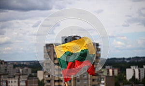 Flag, city, tricolor, independence, celebration, wind