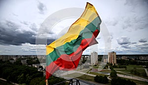 Flag, city, tricolor, independence, celebration, wind