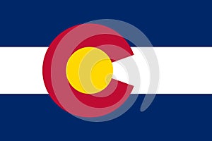 Flag of Colorado. Flag of the State Colorado