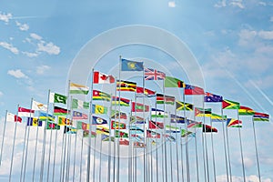 The flags of the Commonwealth of Nations