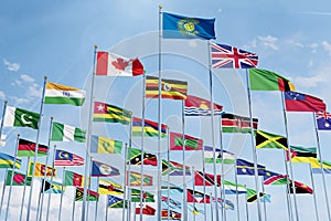 The flags of the Commonwealth of Nations