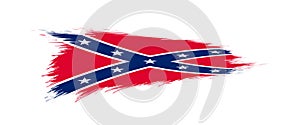 Flag of Confederate in grunge brush photo