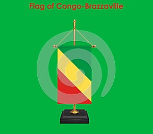 Flag Of Congo-Brazzaville, Congo-Brazzaville flag, National flag of Congo-Brazzaville. table flag of Congo-Brazzaville