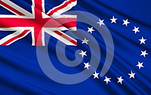Flag of Cook Islands New Zealand, Avarua - Polynesia
