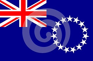 Flag of Cook Islands New Zealand, Avarua - Polynesia