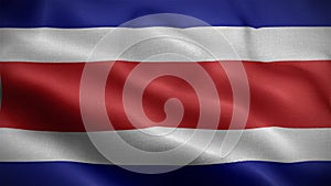 Flag of Costarica. Japanese flag fluttering in the wind.