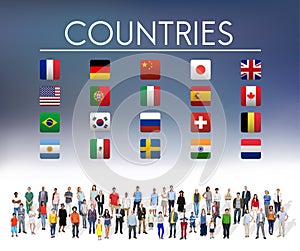 Flag Countries Foreign International Symbol Concept