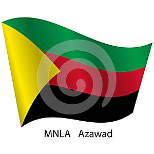 Flag of the country MNLA Azawad on a white background