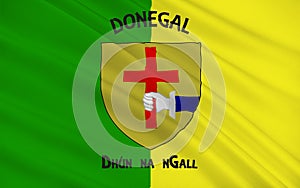 Flag of County Donegal is a county in Ireland