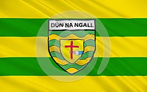 Flag of County Donegal is a county in Ireland