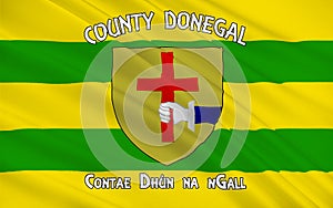 Flag of County Donegal is a county in Ireland