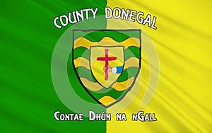 Flag of County Donegal is a county in Ireland