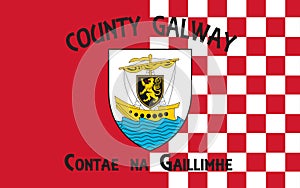 Flag of County Galway is a county in the West of Ireland