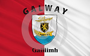 Flag of County Galway is a county in the West of Ireland