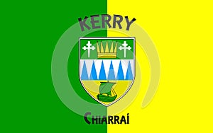 Flag of County Kerry is a county in Ireland