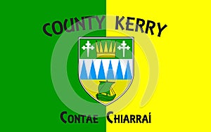 Flag of County Kerry is a county in Ireland