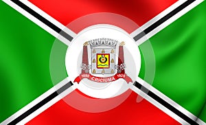 Flag of the Criciuma, Brazil.