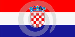 Flag Of Croatia. Used for travel agencies, history books, and atlases. Europe, travel.