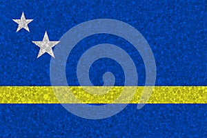 Flag of Curacao ao on styrofoam texture