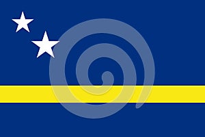 Flag of Curacao. Vector illustration. World flag