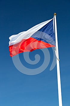 Flag of the Czech Republic close up